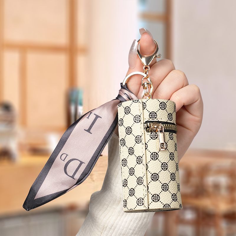 Labeling Coin Purse Pendant Earphone Bag Lipstick Mini Keychain Bag Retro Bucket Lipstick Bag - Image 1